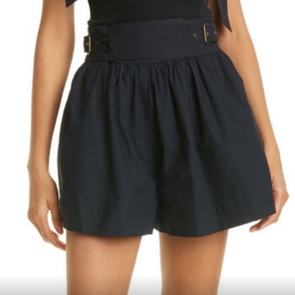 Ulla Johnson Pants - Ulla Johnson black buckled shorts with side zip